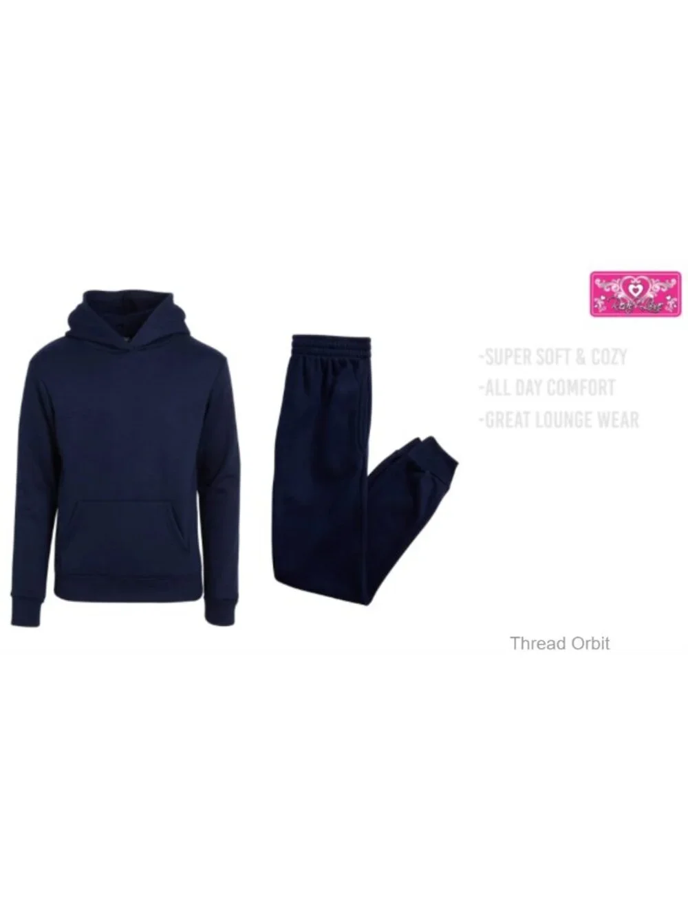 Girls 2 Piece Jogger Set Fleece Pullover Hoodie Sweatpants